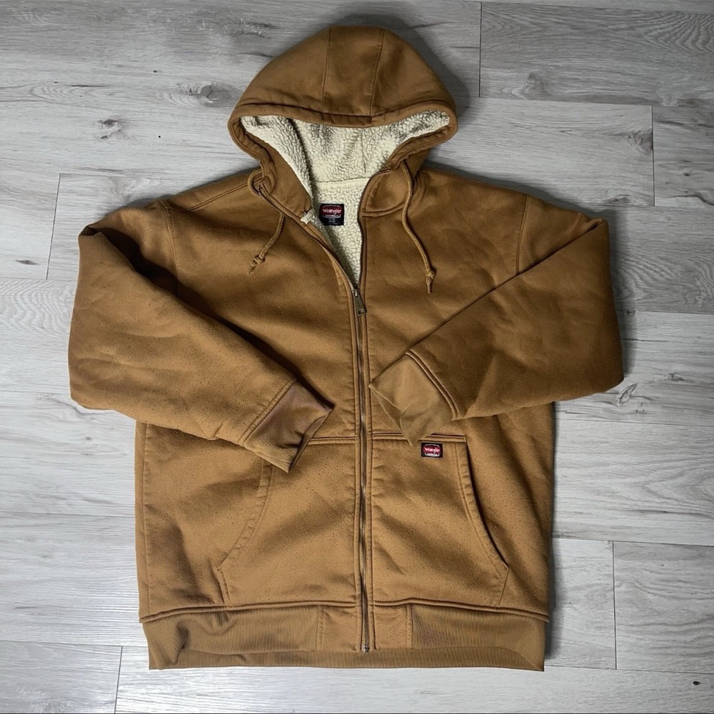 Wrangler Sherpa Full Zip Hoodie XL Work Utility Country Cowboy Cozy Outdoor